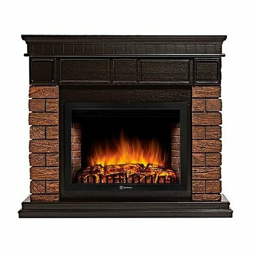 Электрокамин Electrolux Bricks Wood 30 камень темный, шпон венге + EFP/P-3020LS N камин electrolux firelight bricks 30u с очагом efp p 3020ls