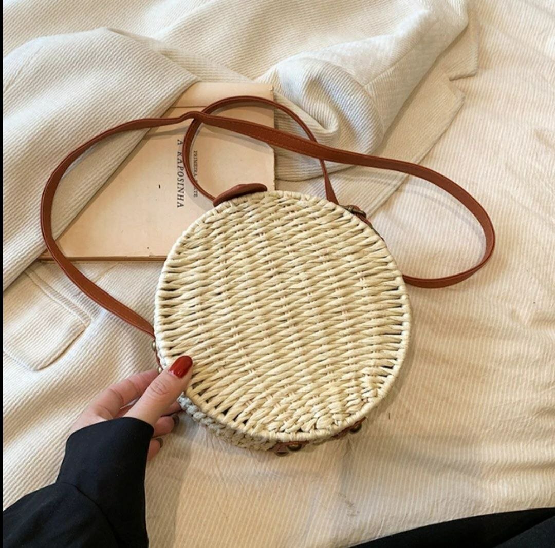 фото Сумка женская, сумка летняя соломенная, плетеная сумка