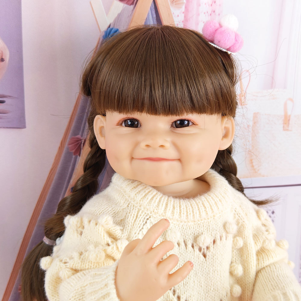 Кукла Реборн девочка Самира (силиконовая) 55см/ Кукла младенец Reborn