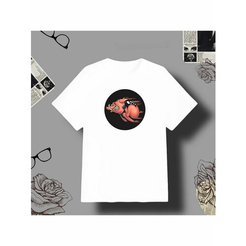 Футболка свинья кабан, размер XL, белый мужская футболка свинья хрюша с гитарой кабан бекон афоризмы с надписью xl белый