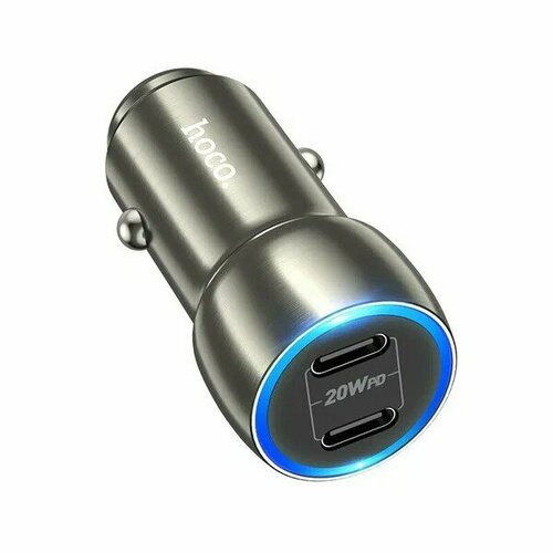 Автомобильное заряд. устр. Hoco Z48 2USB 40W QC3.0 серое автомобильное заряд устр hoco z28 2usb дисплей белое