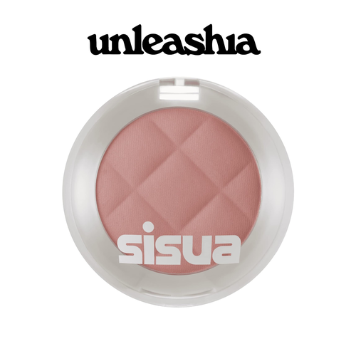 Компактные румяна с сияющим финишем Unleashia Sisua Butter Waffle Dough Blusher04 Rose Chocolate Mousse