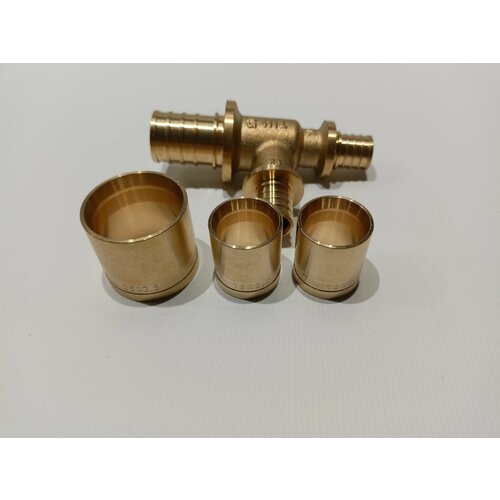 Тройник аксиальный TIM 25х16х16 в комплекте с гильзами