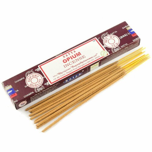 благовония черный опиум cатья серия incense black opium satya Satya OPIUM Incense (Благовония опиум, Сатья), 15 г.