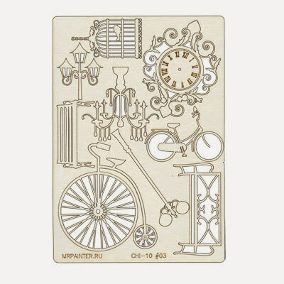 Изображение товара Mr.Painter CHI-10-QK07 Чипборд 11.5 х 16.5 см 003 Ретро декоративная ручная заготовка