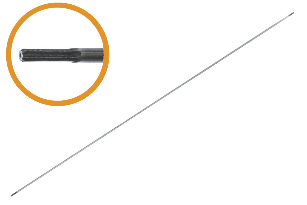 фото Вал штанги, L-1532 мм, 7 шлицов, WM для китайской мотокосы (триммера) 52cc