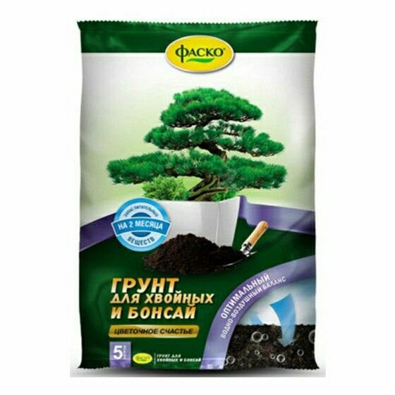 Грунт для хвойных и бонсай Фаско Цветочное счастье 5 л