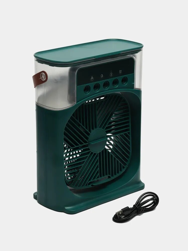 Многофункциональный, портативный мини-кондиционер, увлажнитель, вентилятор, темно-зеленого цвета