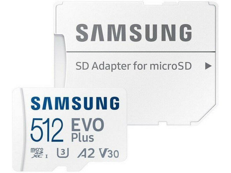 Карта памяти Samsung EVO PLUS microSDXC 512Gb Class10 + adapter (MB-MC512KA/RU)