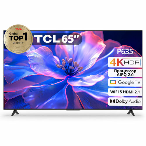 65"Телевизор TCL 65P635 4K HDR TV , черный — купить в интернет-магазине ...