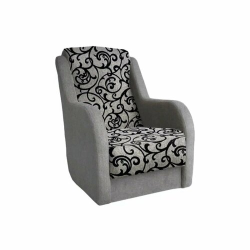 Кресло Дачник-1 - Завиток черныйСерый рогожка 13510₽