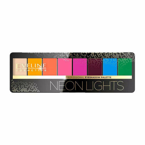 Палетка теней для век Eveline Eyeshadow Professional Palette: тон 06 Neon lights, 9.6г тени для век eveline professional palette 06 neon light