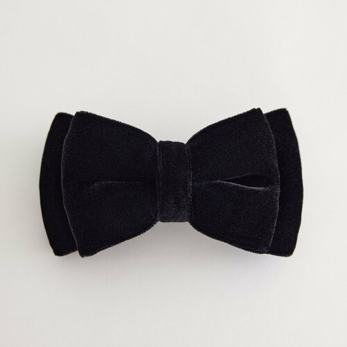 Чёрный бархатный бант «Бабушкины Связи»