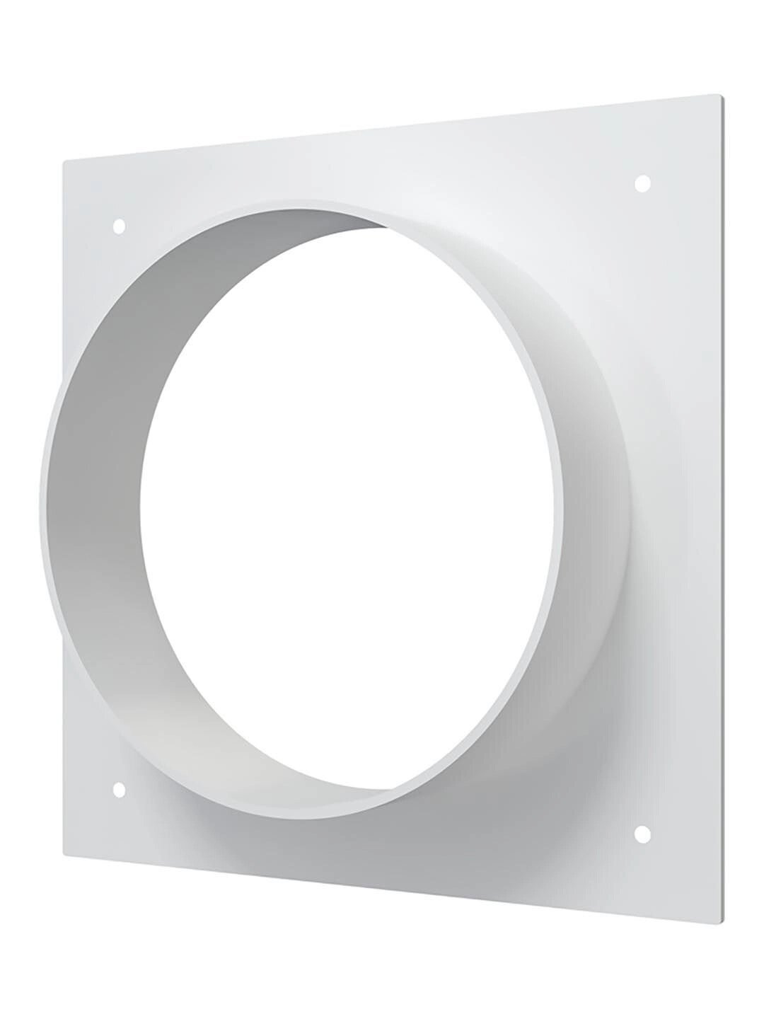 Фланец ERA 1616Ф12 160х160 мм D125 ПВХ круглое сечение цвет белый