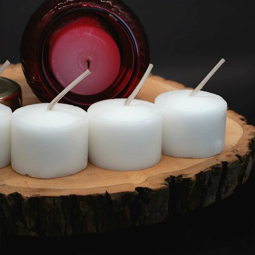 Свеча вкладыш в неугасимую лампаду, набор из 4х штук, парафин, 8ч