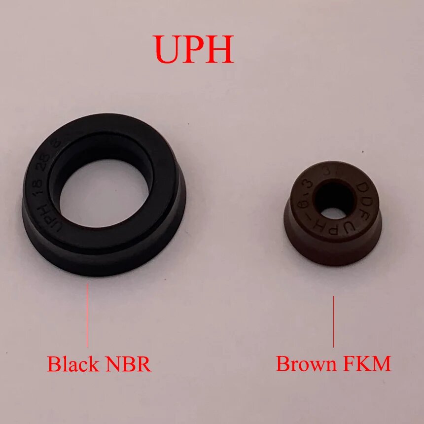 UPH 6,3*16,3*8 6,3x16,3x8 коричневый FKM FPM черный NBR резиновый пылезащитный паз два U губы Гидравлический поршневой стержень уплотнительное кольцо прокладка масляное уплотнение, 1Pc 6.3x16.3x8 FKM