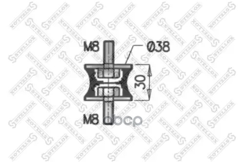 Подушка глушителя! (рм)DAF F1100-3600/85/95/105CF/II/IV/XF Stellox арт. 8204418SX