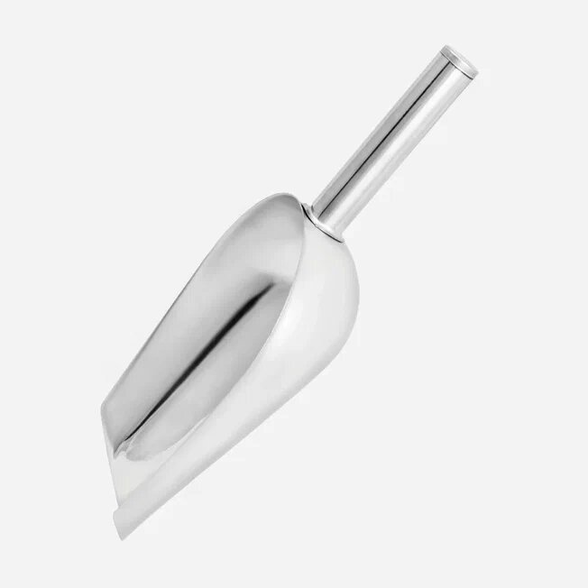 Совок для сыпучих продуктов и льда, металлический, длина 27см — фото 1