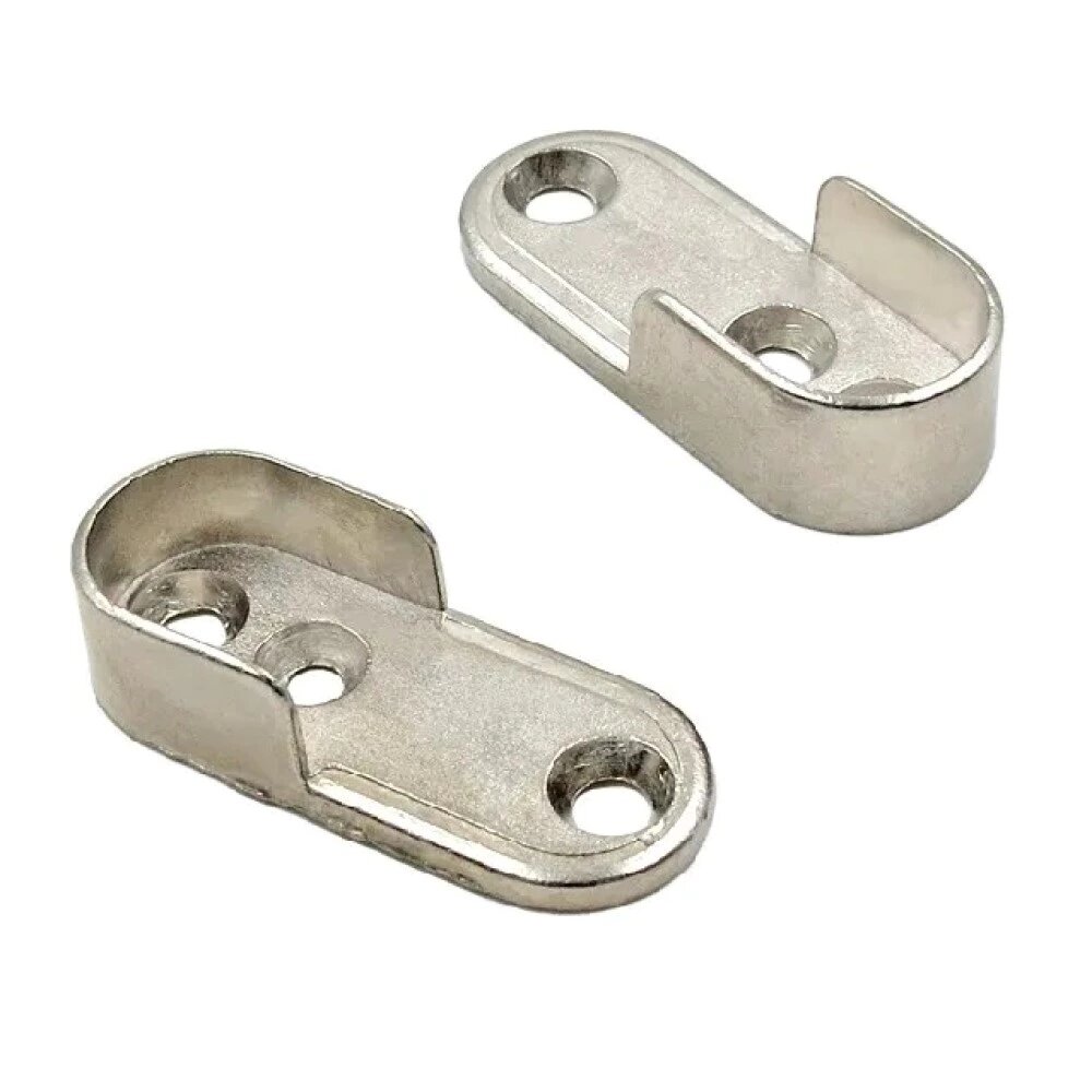 Штангодержатель Ликчел для овальной трубы сталь серебристый крепление на саморезы комплект 2 штуки