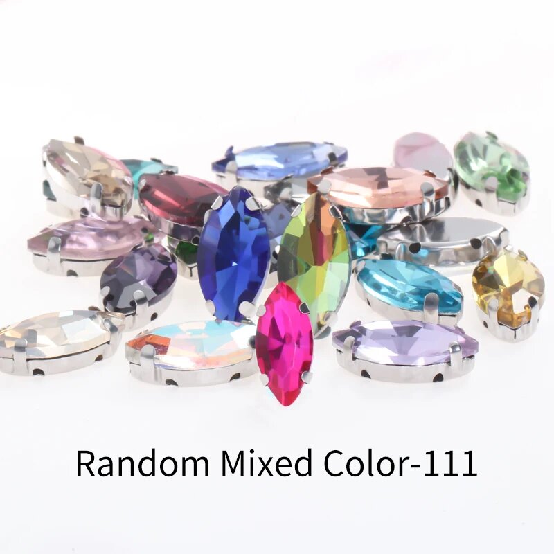 Стразы для платья mitniter mixed 9x18mm 30pcs