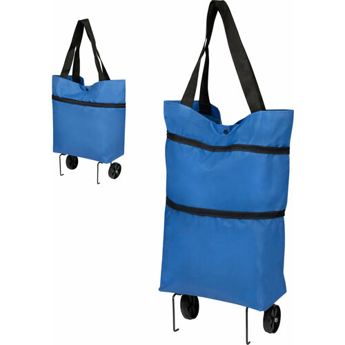 Сумка-тележка Рыжий кот, 39х53х45 см, синий
