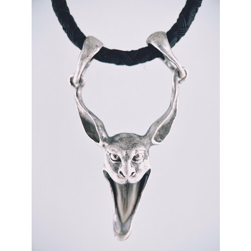 Подвеска Братья Глазуновы, серебро, 925 проба, оксидирование, серебристый