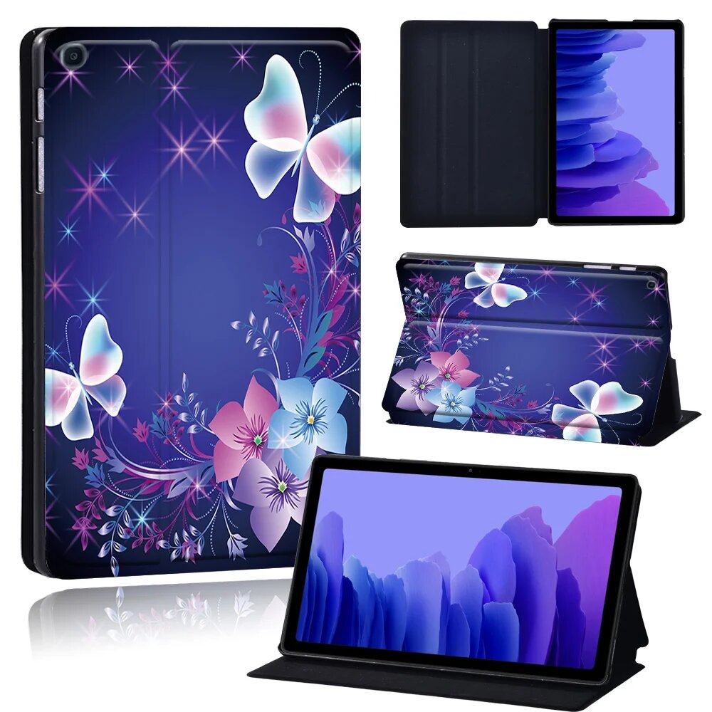 Чехол для планшета SuanCase Galaxy Tab A7 10.4" кожаный, 29. glow butterfly, Tab A7 10.4 2020