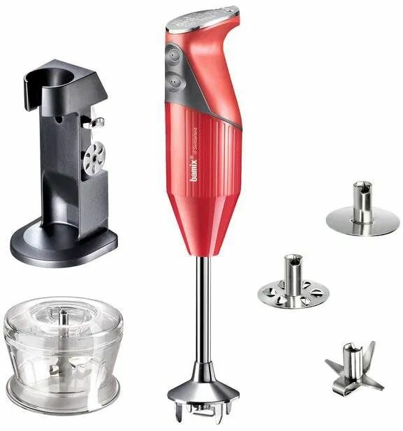 Ручной блендер Bamix Deluxe Mixer 200 Вт, красный мощный помощник на кухне