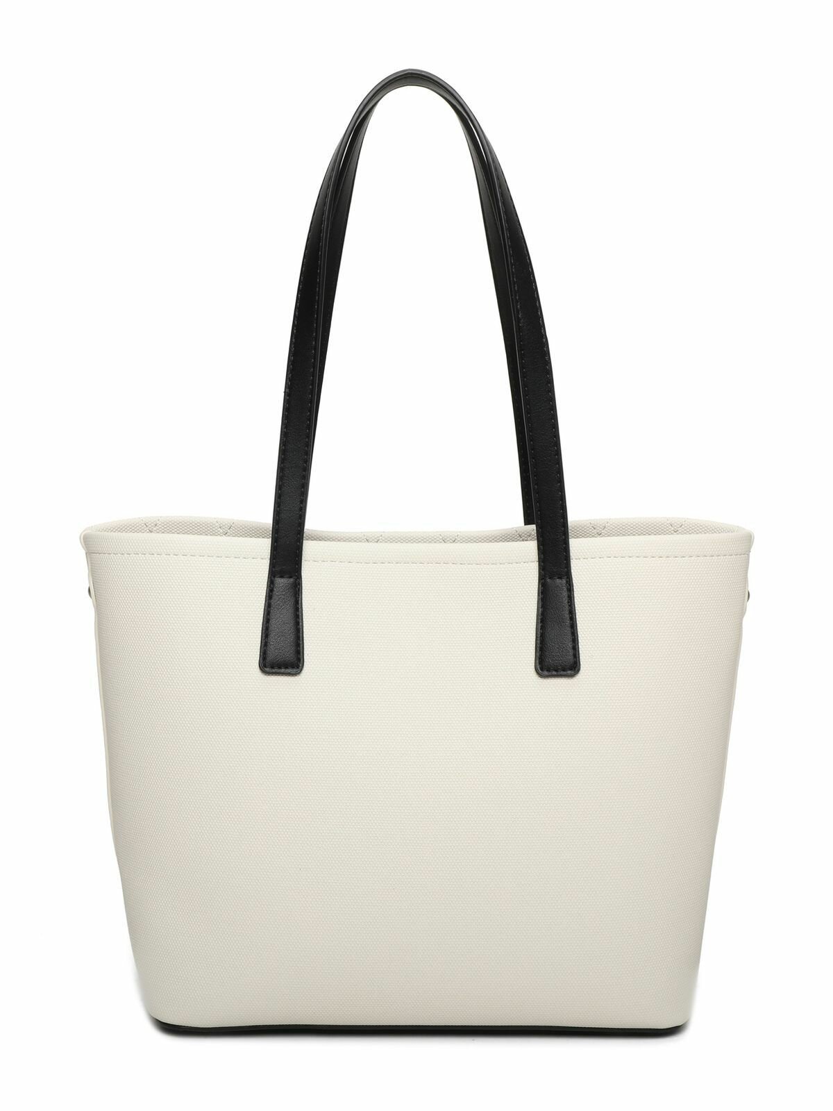 Сумка тоут kari, фактура гладкая, стеганая, матовая, молочный1 — фото 1