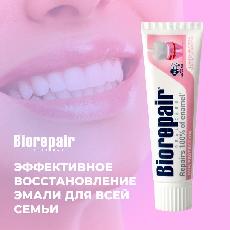 Зубная паста Biorepair Peribioma Gum Protection для защиты десен, 75мл — фото 1