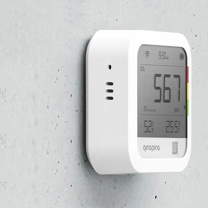 Изображение Анализатор качества воздуха Mijia Qingping Monitor датчик углекислого газа СО2, 3 в 1 (температура, влажность, СО2)