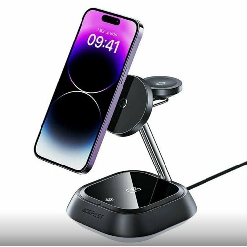 Беспроводная зарядная станция ACEFAST E16 MAG-Charge Desktop 4-in-1 with Ambient Lamp Total output 205W Черный 5890₽
