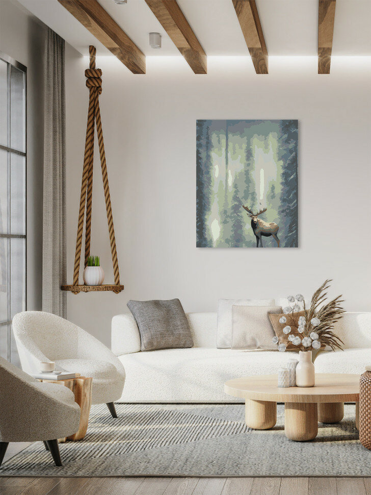 Картина по номерам "Олень в лесу" — фото 1