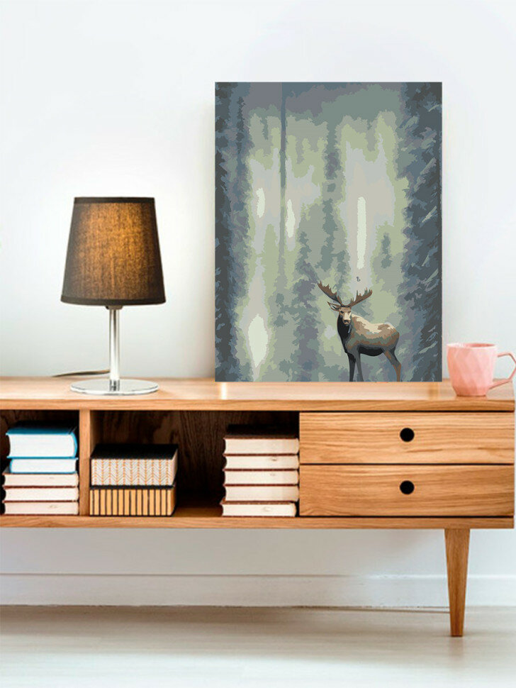 Картина по номерам "Олень в лесу" — фото 1