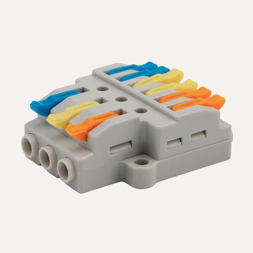 Изображение товара Клемма разветвительная с рычажком 3-6 0,08-4 мм с монтажной площадкой 50 шт REXANT