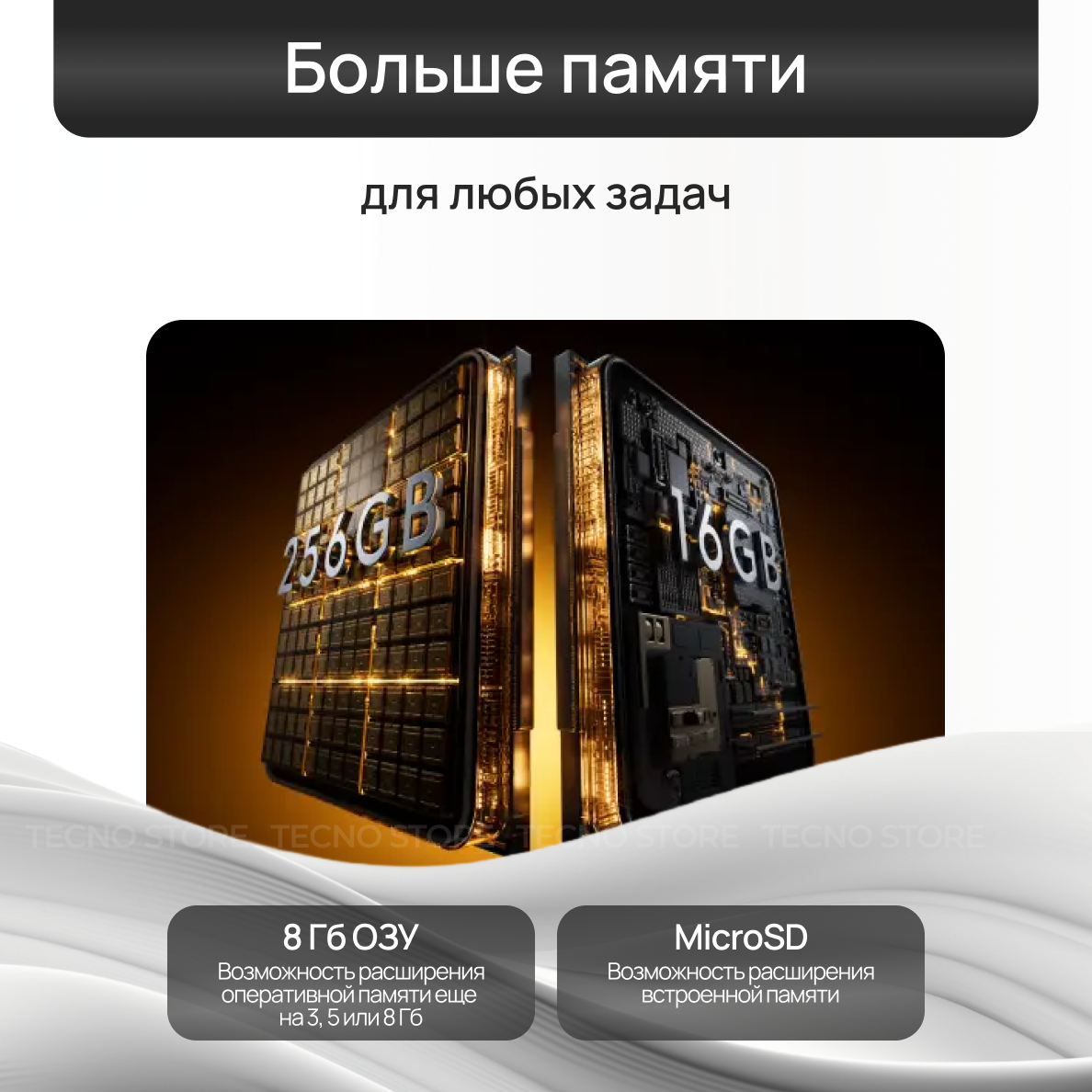 Смартфон TECNO SPARK 40C 8ГБ/128ГБ, черный (ink black) — фото 1