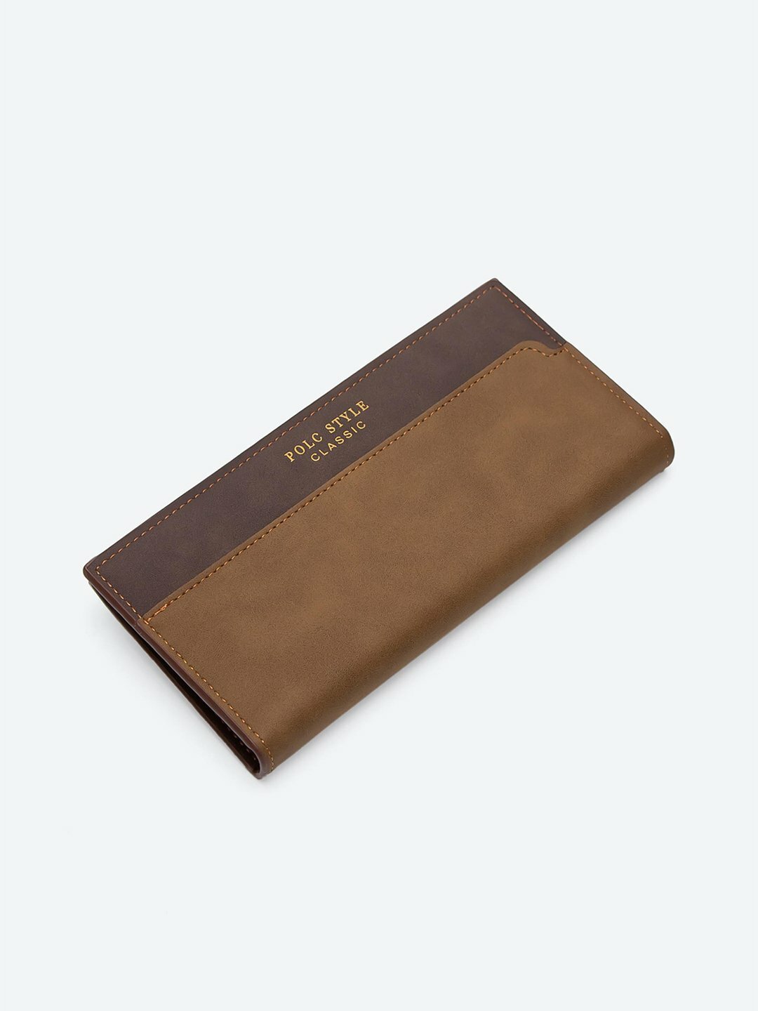 Портмоне, фактура матовая, светло-коричневый — фото 1