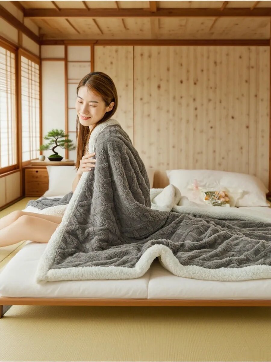 Плед покрывало 180x200 см  Роскошный вид  практичность использования  Добавьте уюта в ваш дом