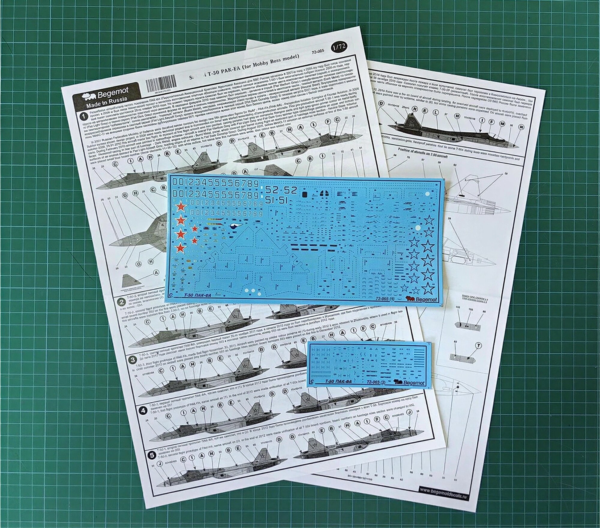 Декаль С_ухо_й T-50 ПА_К-ФА (Хоббибосс). Масштаб 1:72 — фото 1