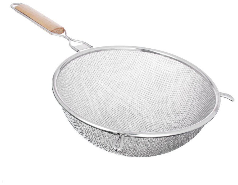 Сито с ободом и ручкой 21см, двойная сеть, MLD-6-21 VETTA Ретро /886-051