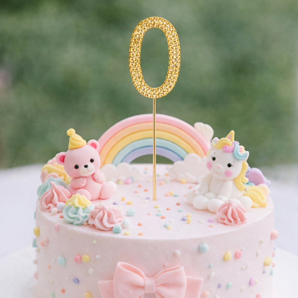 Топпер 0 металлический золотистый со стразами