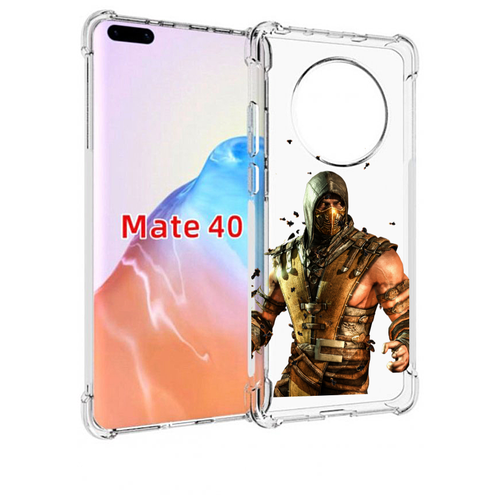 Чехол MyPads Mortal Kombat scorpion для Huawei Mate 40 / Mate 40E задняя-панель-накладка-бампер