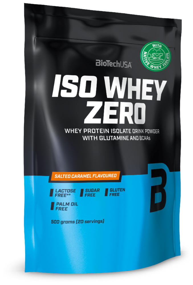 Протеин сывороточный изолят BioTech USA Iso Whey Zero (500 г) Соленая карамель