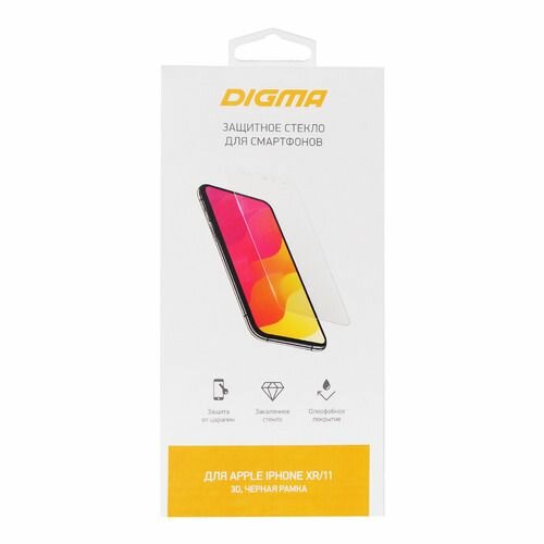 Защитное стекло для экрана Digma для Apple iPhone XR/11 3D 1шт. (DGG3AP11XA) - фотография № 5