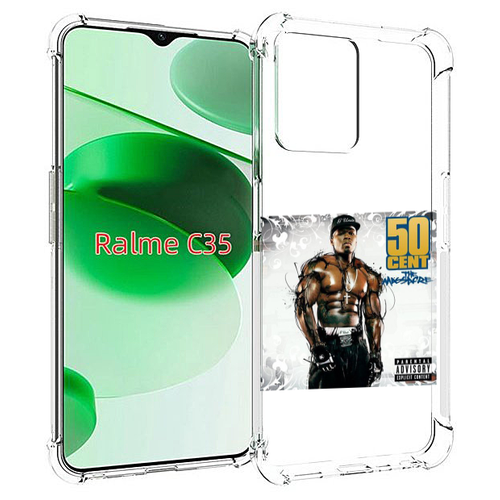 Чехол MyPads 50 Cent - The Massacre для Realme C35 / Narzo 50A Prime задняя-панель-накладка-бампер чехол mypads 50 cent the massacre для asus zenfone 9 ai2202 задняя панель накладка бампер