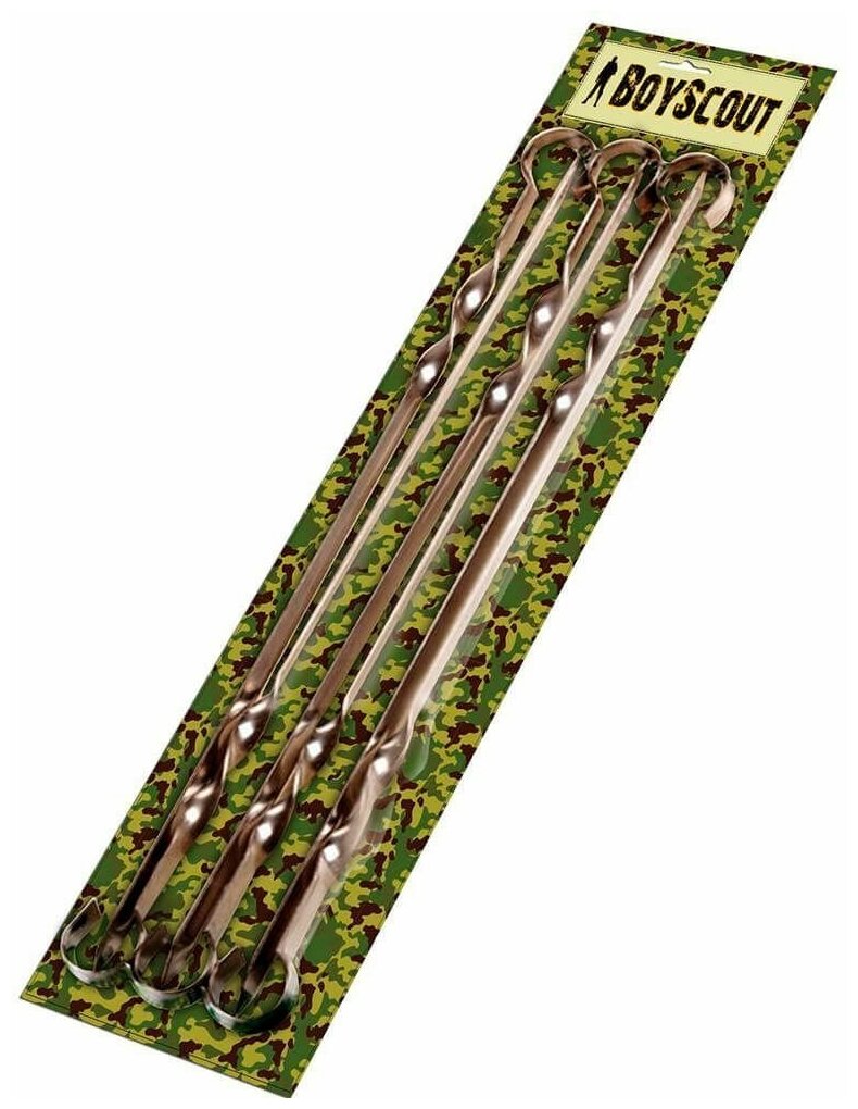 Набор плоских шампуров 45 см 6 штук в блистере BOYSCOUT, Арт.61326 - фотография № 9