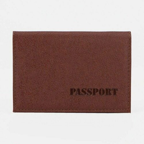 фото Обложка для паспорта , коричневый случай