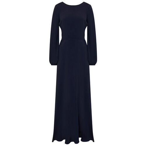 Платье Elmira Markes, натуральный шелк, повседневное, макси, размер S, синий