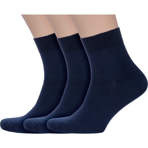 Носки RuSocks, 3 пары, размер 31, синий носки rusocks 24 пары размер 31 синий