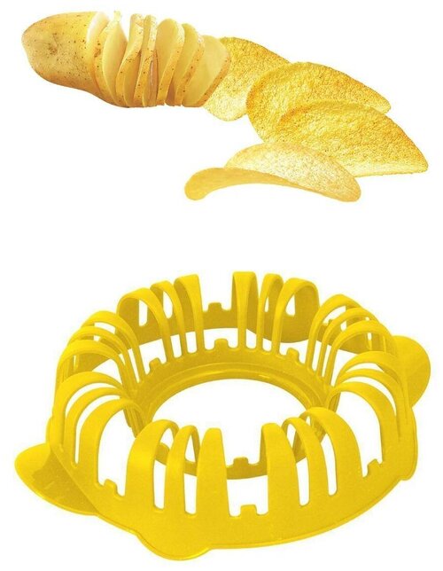Чипсница, форма для приготовления чипсов в микроволновой печи, 16 см, желтый